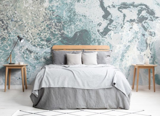 Hovia MA0021BU01W Maelstrom - mural imitujący niebieski marmur