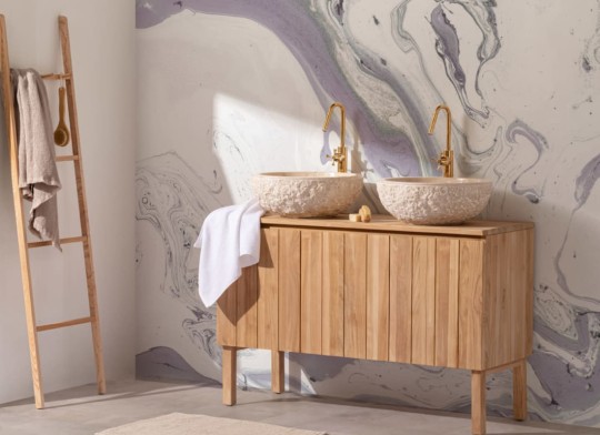 Hovia MA0022PU01W Awash - mural imitujący marmur