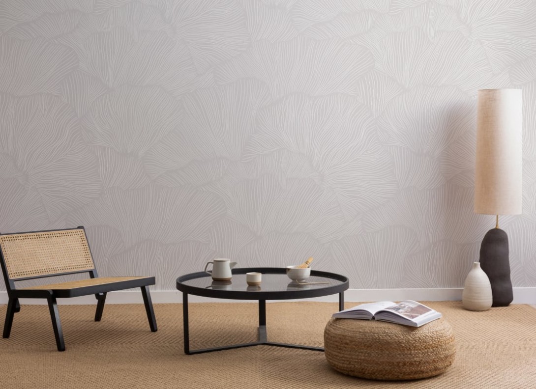 Hovia AB5021GE04W Lamella - mural w minimalistyczny motyw roślinny