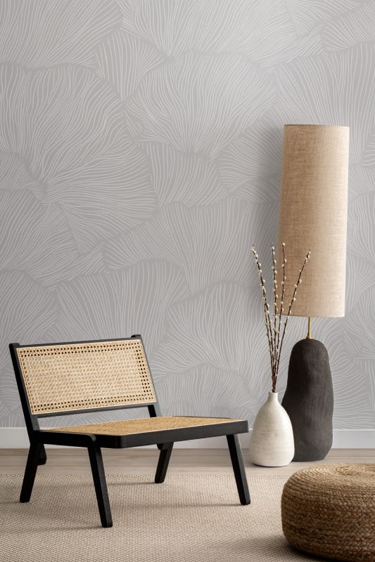 Hovia AB5021GE04W Lamella - mural w minimalistyczny motyw roślinny