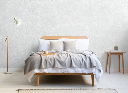 Hovia AB5022BU04W Lamella Blue - mural w minimalistyczny motyw roślinny