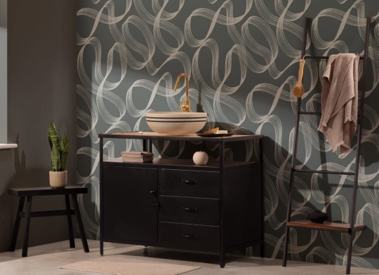 Hovia AB5019GR04W Swoop Green - mural w abstrakcyjny wzór 3D