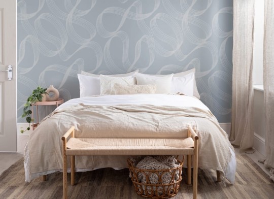 Hovia AB5017BU04W Swoop - mural w abstrakcyjny wzór 3D