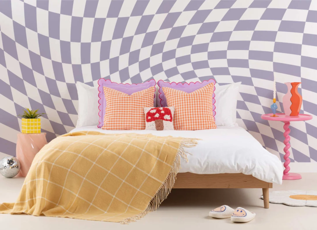 Hovia GE0159PU03W Punk - mural w szachownice 3D