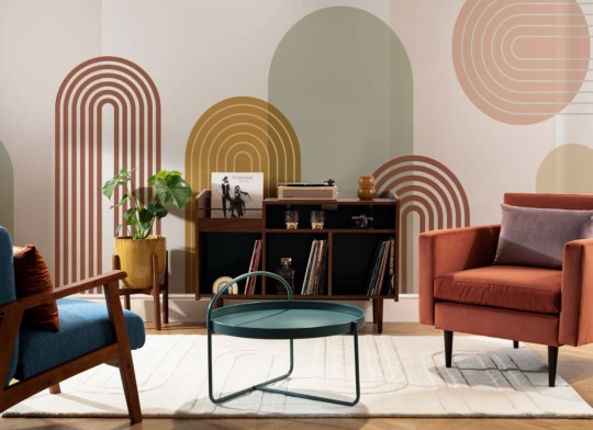 Hovia GE0163NE04W Rumba - mural w geometryczny wzór retro