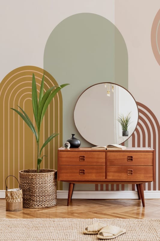 Hovia GE0163NE04W Rumba - mural w geometryczny wzór retro