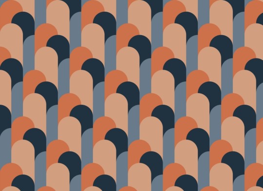 Hovia AD5031BU04W Hercule Orange - mural w retro łuki