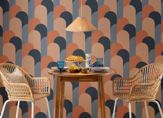Hovia AD5031BU04W Hercule Orange - mural w retro łuki