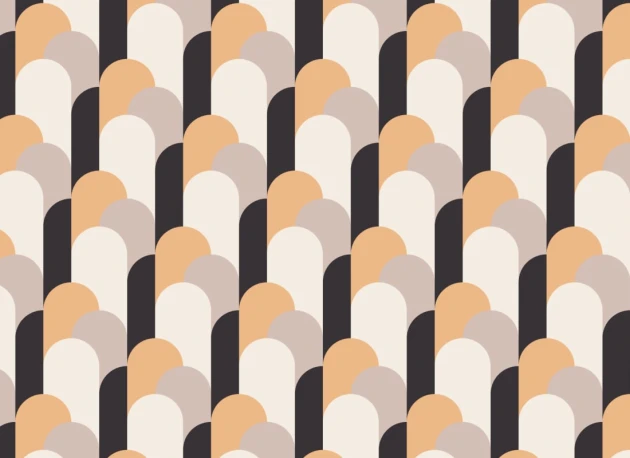 Hovia AD5030MU04W Hercule Cream - mural w retro łuki