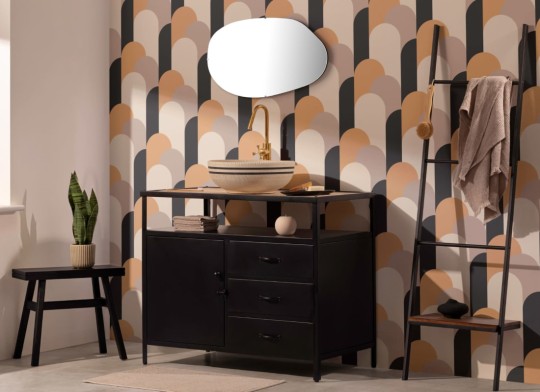 Hovia AD5030MU04W Hercule Cream - mural w retro łuki