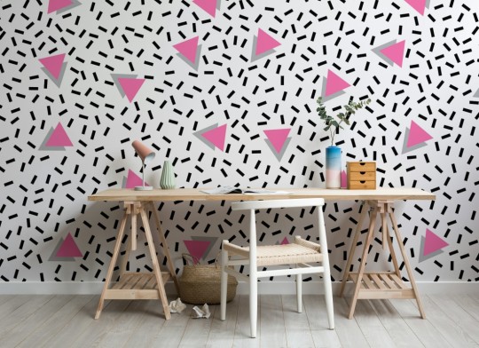 Hovia GE5064BU02W Apex Pink - mural w geometryczny wzór