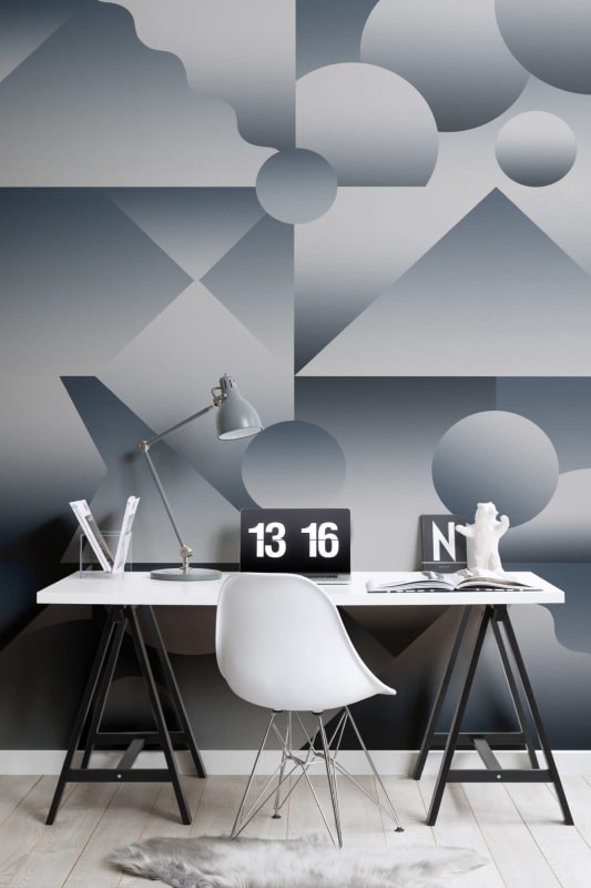 Hovia GE0097BU05W Eurythmic - mural w abstrakcyjny wzór z efektem gradientu