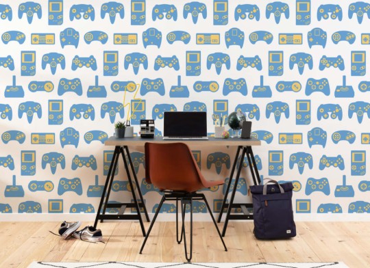 Hovia CH5037BU01W Console White - mural w motyw retro gier