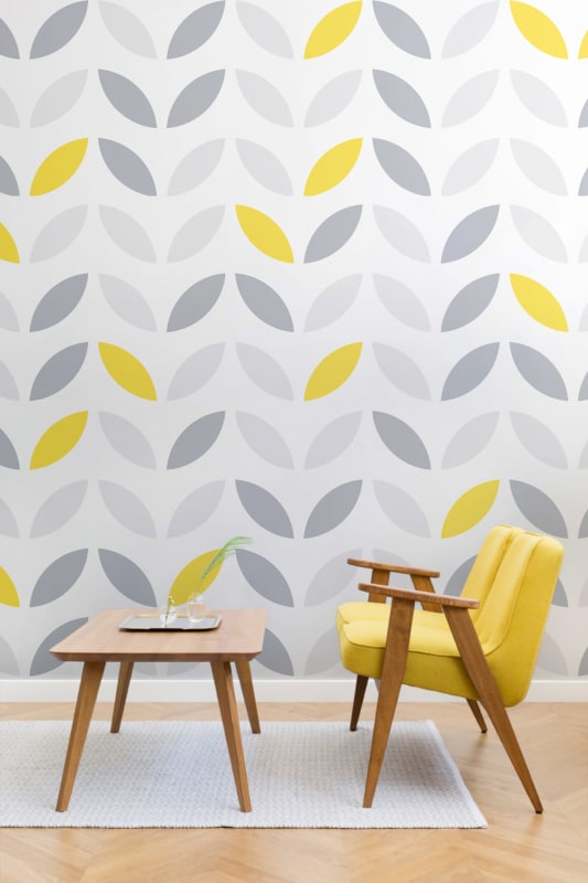 Hovia RP5061GE01W Petal Print - mural w abstrakcyjne liście