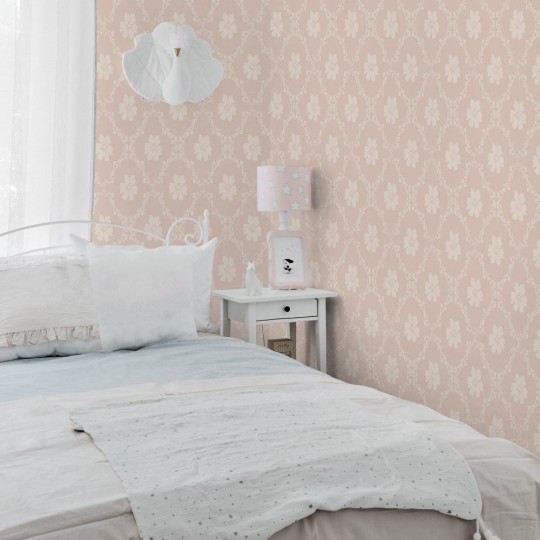 Dekornik DEKO.TAP.512 Pink Old English - tapeta w stylizowane kwiaty