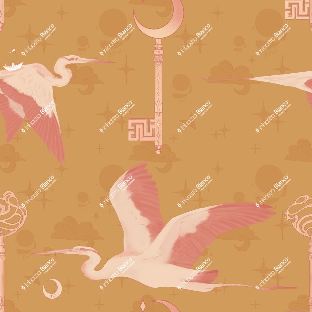 Inkiostro Bianco INKIINI2503 InKids Heron's Flight - mural w baśniowe czaple