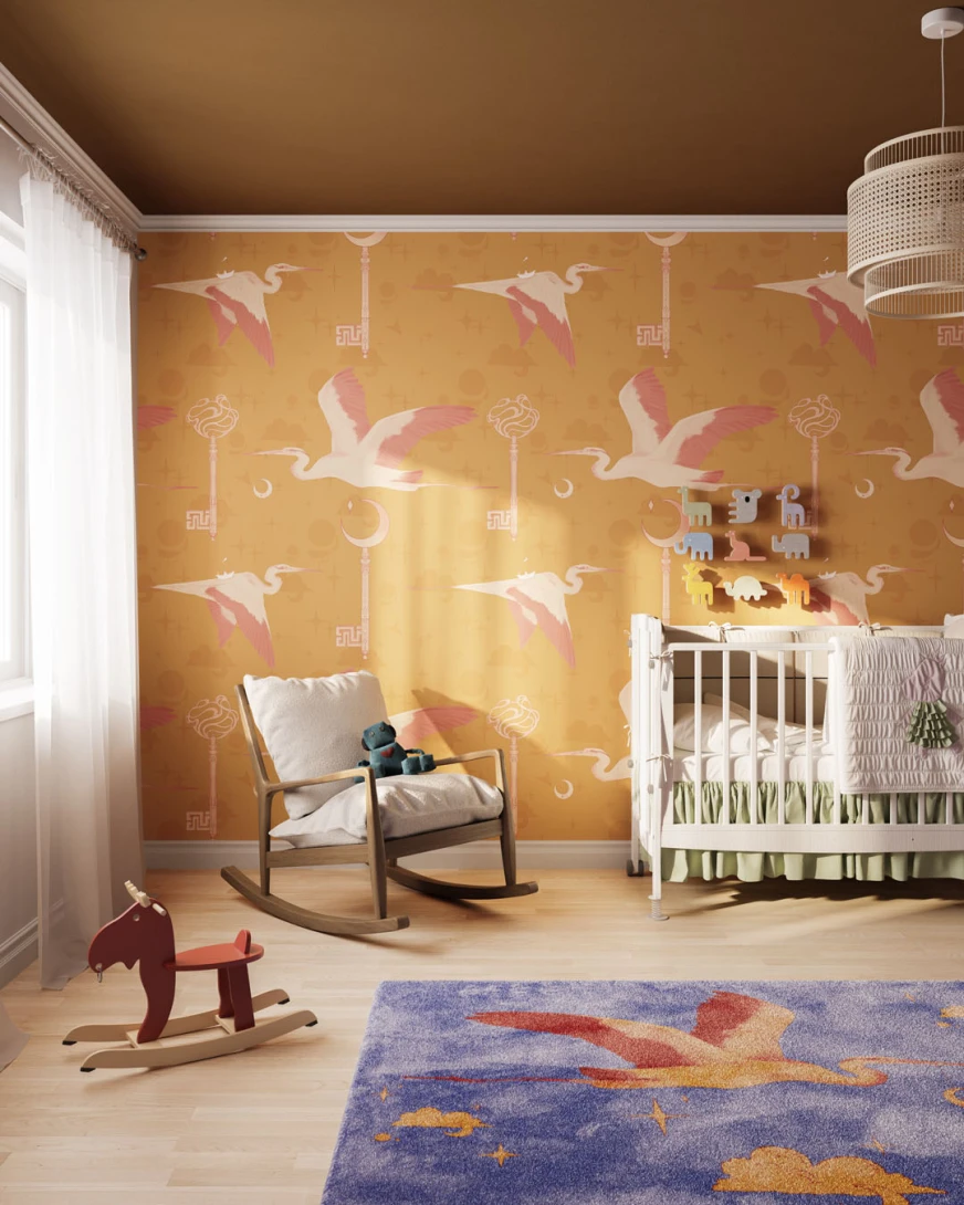 Inkiostro Bianco INKIINI2503 InKids Heron's Flight - mural w baśniowe czaple