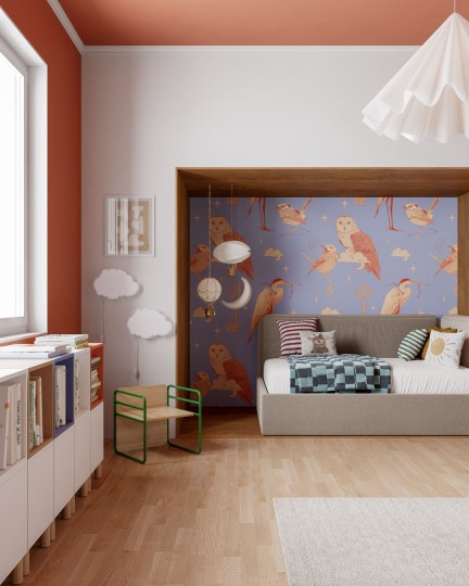 Inkiostro Bianco INKSRNE2501 InKids Lunar Whispers - mural w ptaki