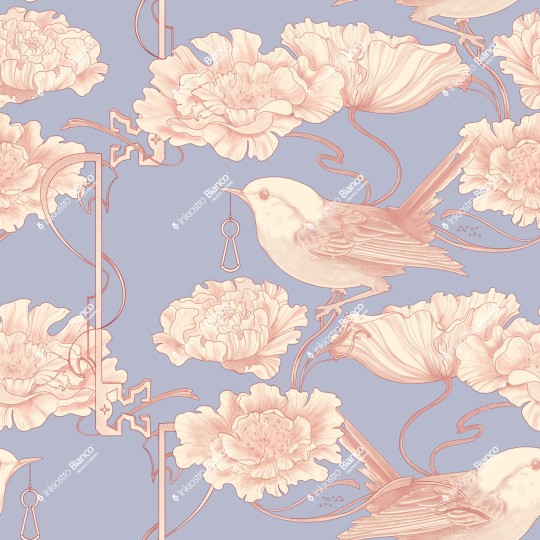 Inkiostro Bianco INKNITO2501 InKids The Magic Look - mural w kwiaty i ptaki