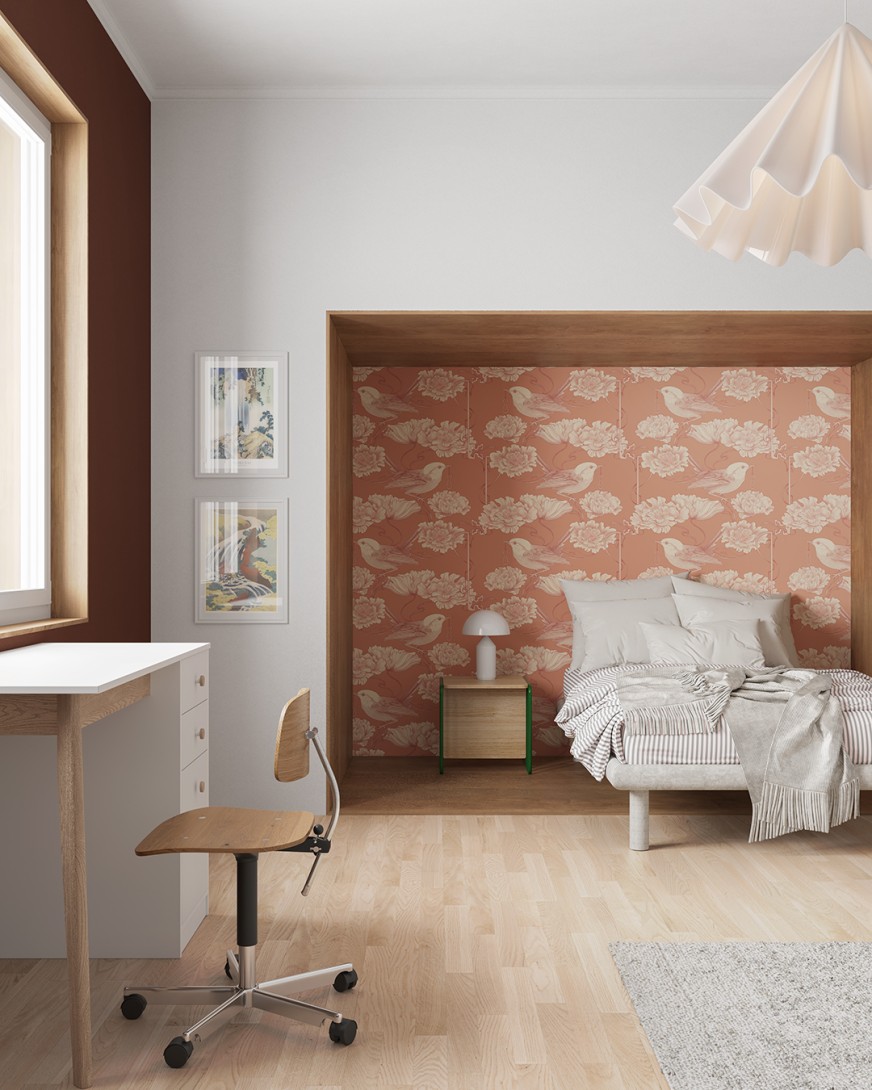 Inkiostro Bianco INKNITO2501 InKids The Magic Look - mural w kwiaty i ptaki