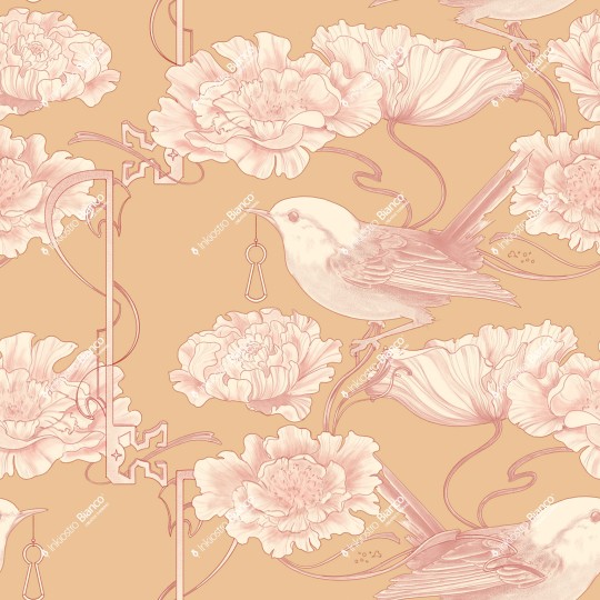 Inkiostro Bianco INKNITO2503 InKids The Magic Look - mural w kwiaty i ptaki