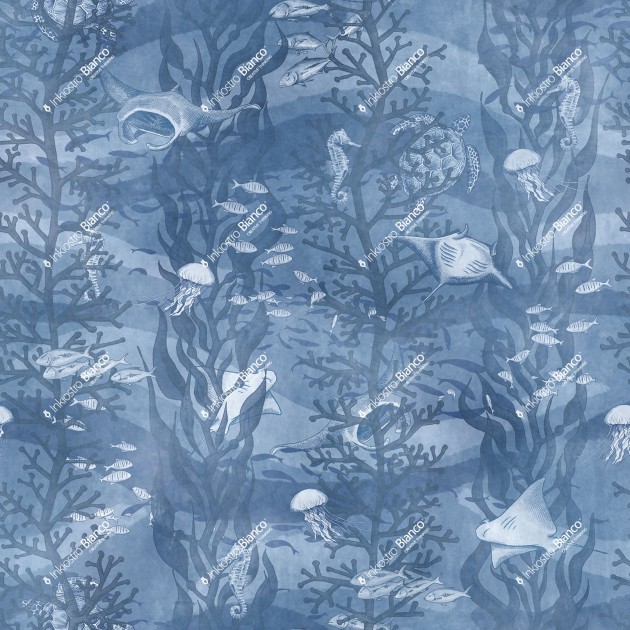 Inkiostro Bianco INKLIOI2502 InKids Kelp - mural w morską roślinność i stworzenia