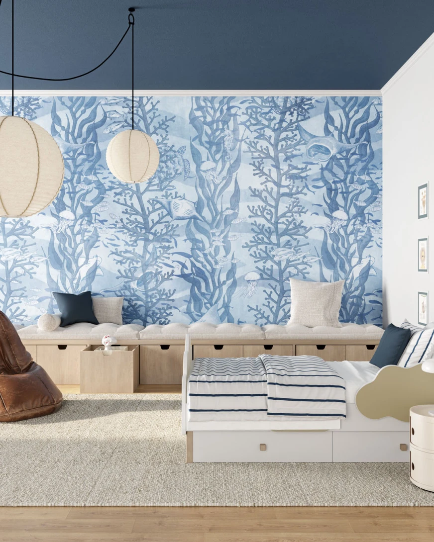 Inkiostro Bianco INKLIOI2502 InKids Kelp - mural w morską roślinność i stworzenia