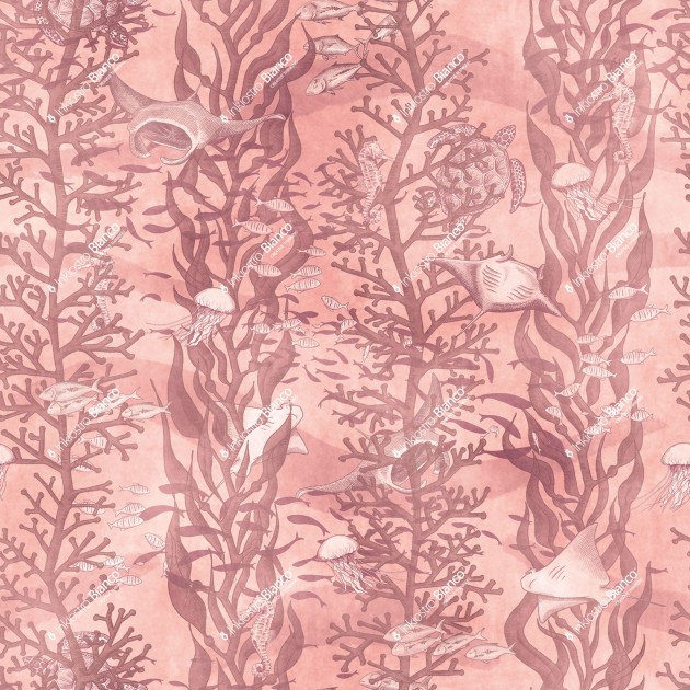 Inkiostro Bianco INKLIOI2503 InKids Kelp - mural w morską roślinność i stworzenia