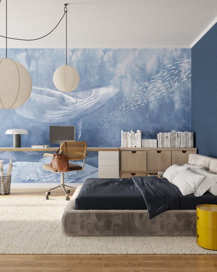 Inkiostro Bianco INKBSNL2501 InKids Pelagos - mural z wielorybem