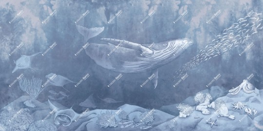 Inkiostro Bianco INKBSNL2502 InKids Pelagos - mural z wielorybem