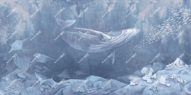 Inkiostro Bianco INKBSNL2502 InKids Pelagos - mural z wielorybem