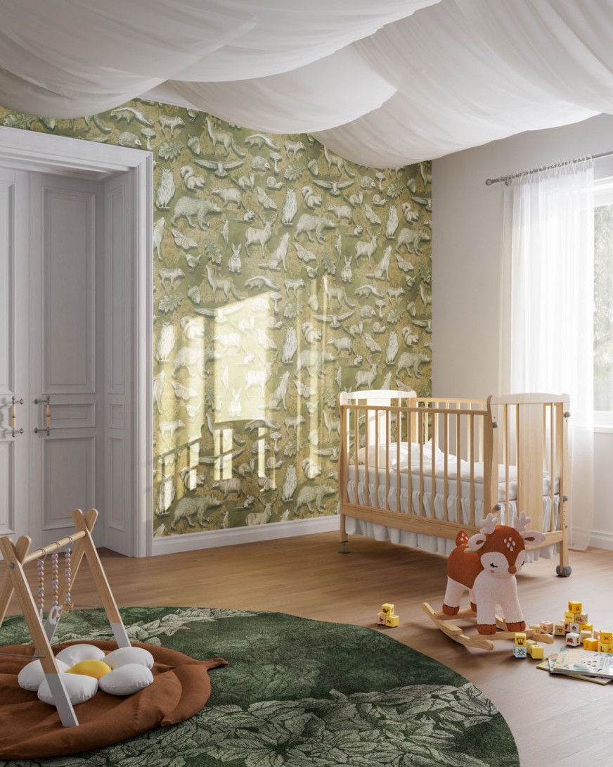 Inkiostro Bianco INKSNAS2501 InKids Woodland - mural w leśne zwierzątka