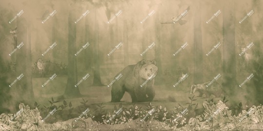 Inkiostro Bianco INKISRG2503 InKids Shivelight - mural leśny ze zwierzętami