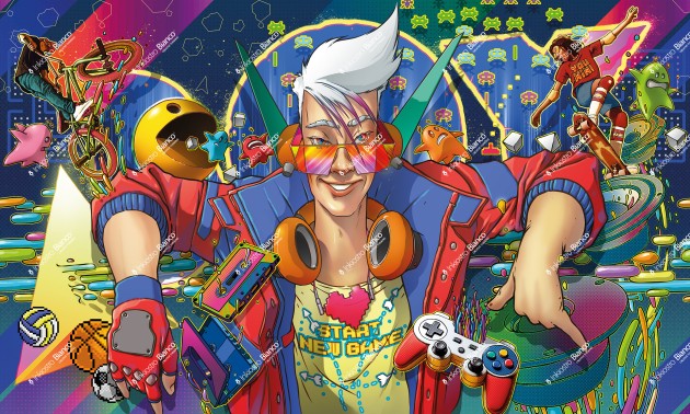 Inkiostro Bianco INKKOYI2501 InKids Boy - mural w stylu pop art.