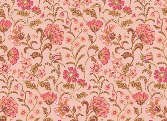 Hovia FL5658PI07R Anika Pink - tapeta w kwiaty w stylu indyjskim