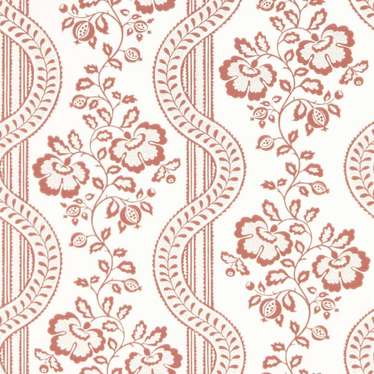 Sanderson 217429 Country Woodland Aubrey Fareham Red - tapeta botaniczny szlak