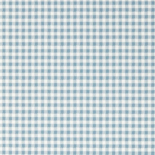 Sanderson 217432 Country Woodland Gingham Picnic Blue - tapeta w kratkę