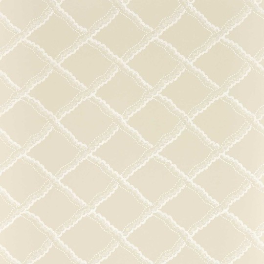 Sanderson 217437 Country Woodland Rye Slip Clay - tapeta w falistą kratownicę