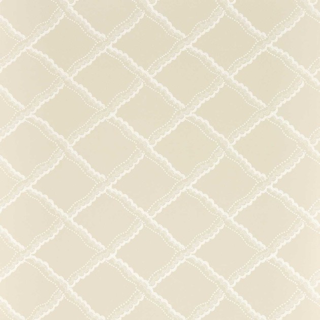 Sanderson 217437 Country Woodland Rye Slip Clay - tapeta w falistą kratownicę