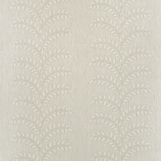 Anna French AT16103 Belvedere Frondescence Off White - tapeta z lnianej siatki w liście