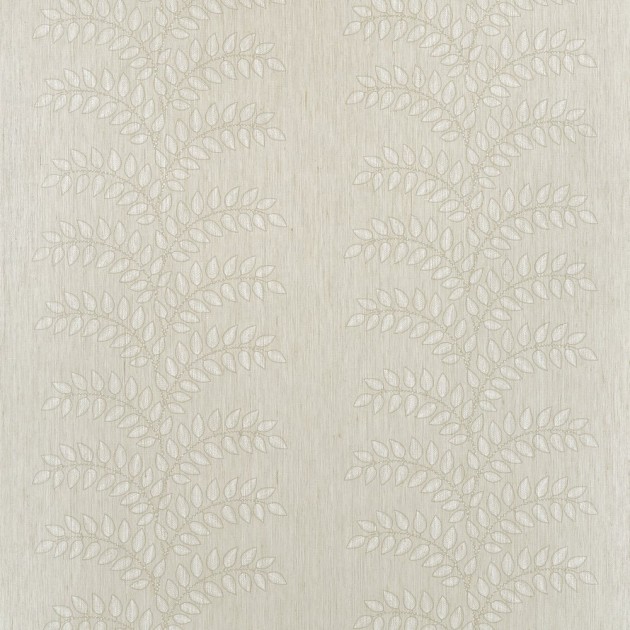 Anna French AT16103 Belvedere Frondescence Off White - tapeta z lnianej siatki w liście