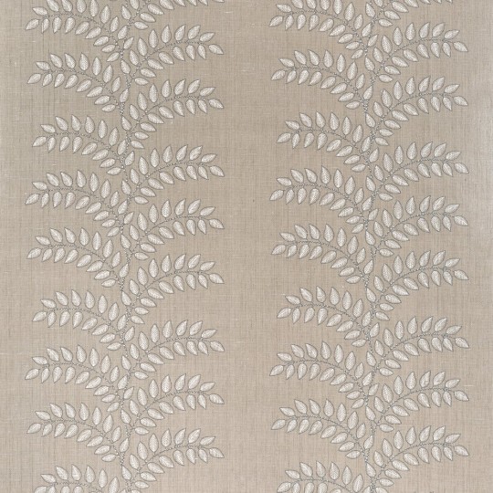 Anna French AT16104 Belvedere Frondescence Flax - tapeta z lnianej siatki w liście