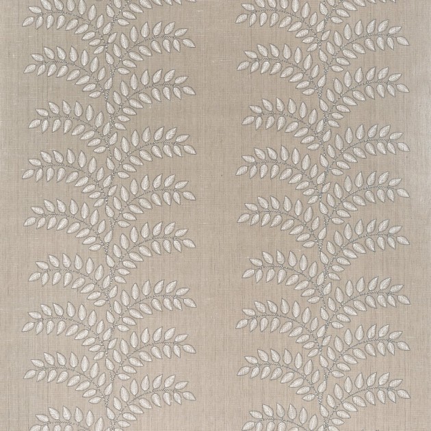 Anna French AT16104 Belvedere Frondescence Flax - tapeta z lnianej siatki w liście