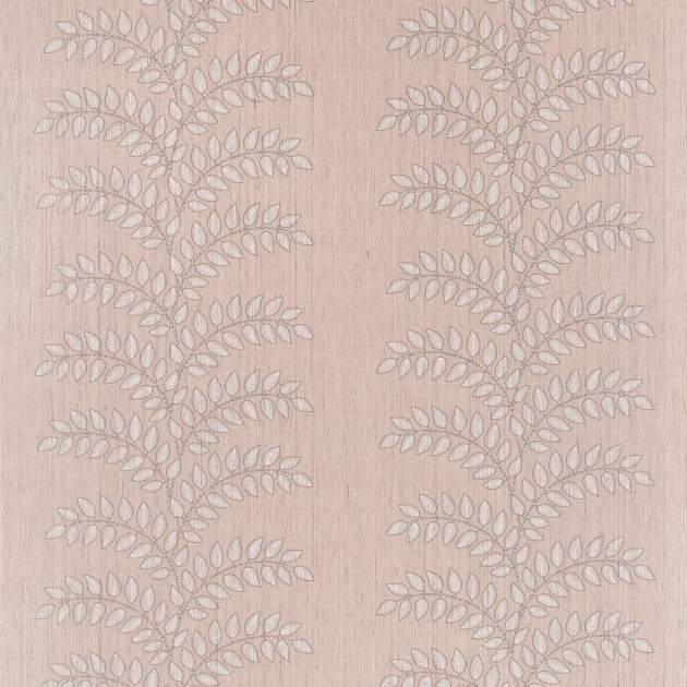 Anna French AT16105 Belvedere Frondescence Blush - tapeta z lnianej siatki w liście