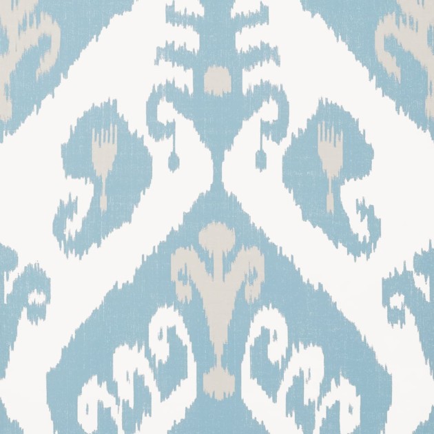 Thibaut T16248 Kismet Indies Ikat French Blue - tapeta w ornamenty inspirowane ikatem