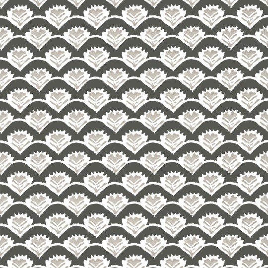 Thibaut T16252 Kismet Emily Black and Beige - tapeta w stylizowane kwiaty