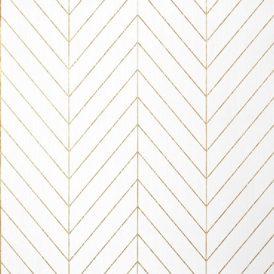 Thibaut T41005 Modern Resource 4 Land Bridge White and Metallic Gold - tapeta strukturalna w jodełkę