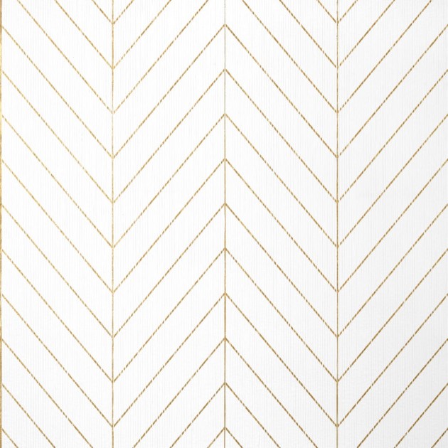 Thibaut T41005 Modern Resource 4 Land Bridge White and Metallic Gold - tapeta strukturalna w jodełkę