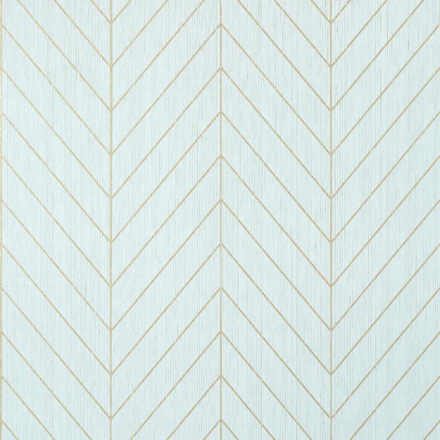 Thibaut T41007 Modern Resource 4 Land Bridge Robin's Egg and Metallic Gold - tapeta strukturalna w jodełkę