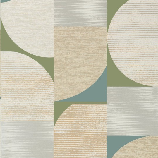 Thibaut T41026 Modern Resource 4 Saturn Metallic Gold and Moss - tapeta strukturalna w geometryczny wzór
